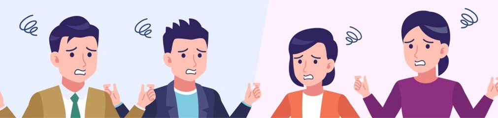 Four young and healthy men and women Horizontal size