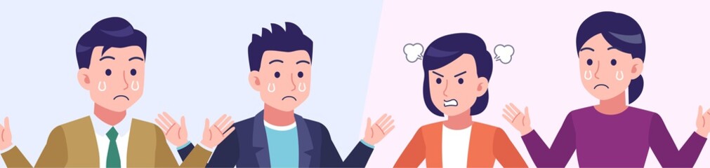 Four young and healthy men and women Horizontal size