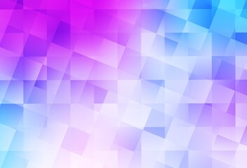 Obraz premium Light Pink, Blue vector backdrop with rhombus.