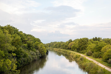 The Hennepin Canal in Illinois on a Summer Day