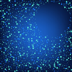 Turquoise Square Top Blue Vector Background. 