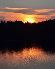 Sunset over the lake