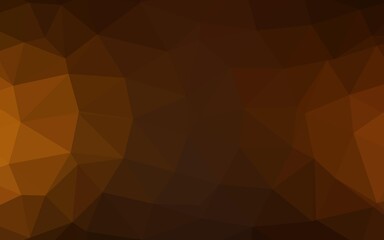 Fototapeta premium Dark Yellow, Orange vector polygon abstract layout.