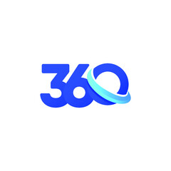 360 modern logo design concept.