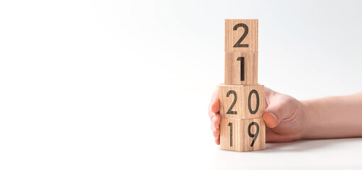 Happy New Year Background. Goal for 2021. 3D illustration