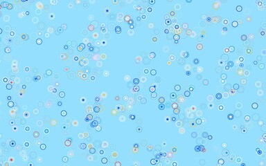 Fototapeta na wymiar Light Blue, Red vector background with bubbles.