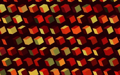 Obraz premium Dark Red, Yellow vector texture in rectangular style.