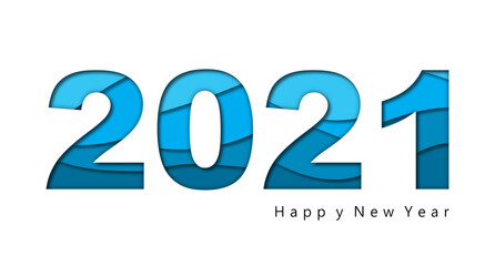 
2021 Happy New Year celebrate banner with 2021 numbers creative design, happy new year 2021 typography design, handwritten new year holiday greetings. Vector illustration