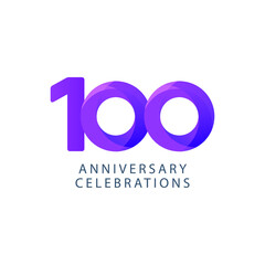 100 years anniversary design template.