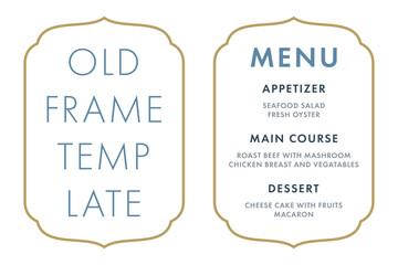 Old Style Vector Frame Template (Editable Live Stroke Path)