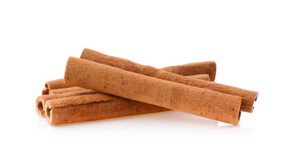 Cinnamon sticks isolated on white background
