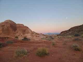 Desert sunset at Valley of Fire State Park