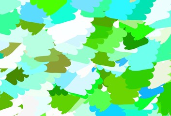 Obraz premium Light Blue, Green vector template with chaotic shapes.