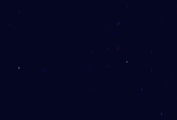 Light blue, red vector template with man, woman symbols.