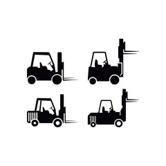 Forklift icon design template vector isolated illustration
