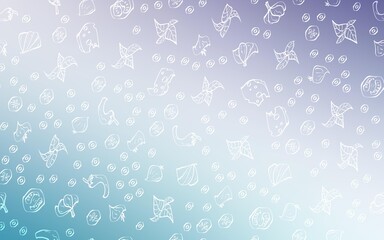 Light Pink, Blue vector background with tasty food.