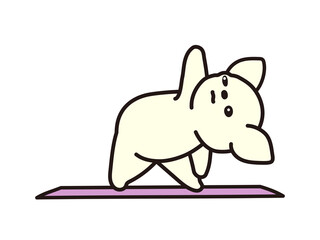 ヨガをするチワワ