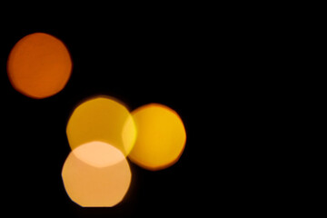 Blurred glare on a black background