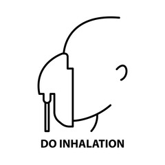 do inhalation icon, black vector sign with editable strokes, concept illustration