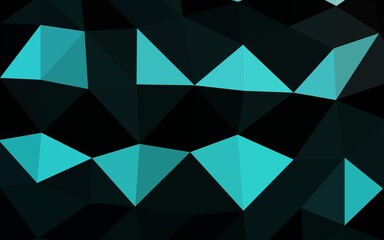 Fototapeta premium Light BLUE vector blurry triangle pattern.