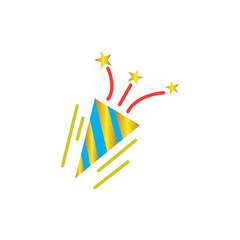 fireworks icon color design party vector illustration