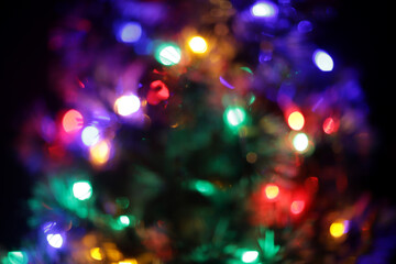 Christmas bokeh light abstract holiday background