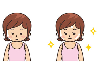 綺麗になって喜ぶ女性　美容　ビューティー　スキンケア