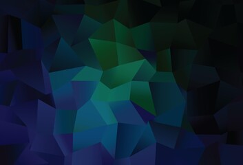 Obraz premium Dark Blue, Green vector pattern with crystals, rectangles.