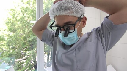 Surgical team scrubbing in before going to operation. Surgeon washing hands before operation. Hospital surgical team preparing for surgery at medical center. Medical professionals at work in scrubs