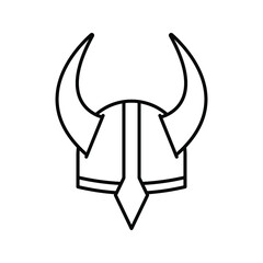 viking hat vector. viking helmet icon. icon vector illustration