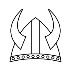 viking hat vector. viking helmet icon. icon vector illustration
