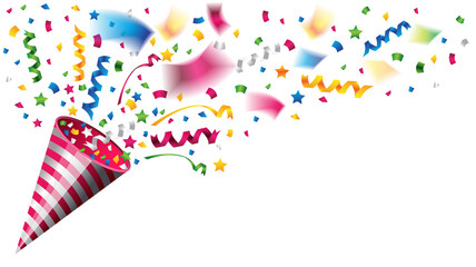 Obraz premium Colorful party popper for celebration
