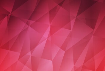 Light Pink vector polygon abstract backdrop.