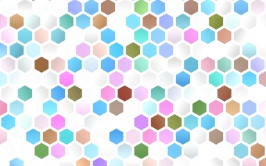 Light Multicolor, Rainbow vector layout with hexagonal shapes.