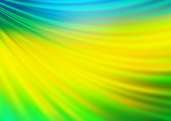 Obraz premium Dark Green, Yellow vector background with bent lines.