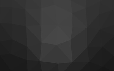 Obraz premium Dark Black vector low poly texture.