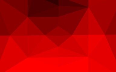 Light Red vector shining triangular background.