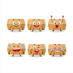 Cartoon character of food pack with smile expression
