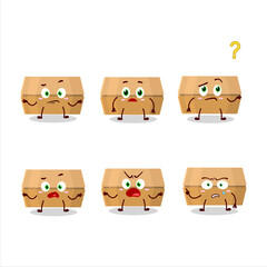 Cartoon character of food pack with what expression