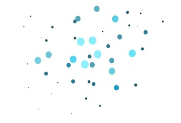 Light BLUE vector background with bubbles.