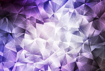 Light Purple vector backdrop with lines, triangles.