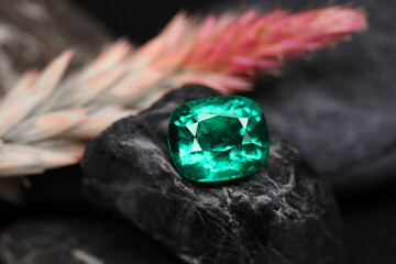 Emerald Gemstone background