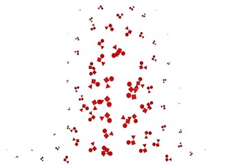 Light Red vector background with triangles, circles, cubes.