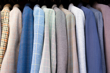 different coats on display