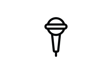 Auction Outline Icon - Microphone