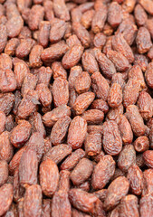  dried dates in large quantity in market place for sale