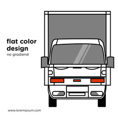 Small truck icon. Vector illustration. White background