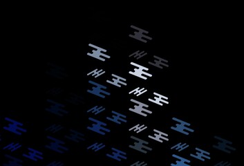 Dark BLUE vector template with repeated sticks.