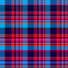 Plaid seamless pattern. Vector background of textile ornament. Flat fabric design.