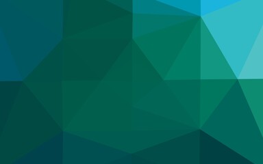 Dark Blue, Green vector blurry triangle template.